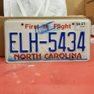 2021 North Carolina License Plate NC #ELH-5434 NCA3