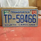 2010 North Carolina License Plate NC #TP-58466 NCA3