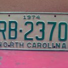 1974 North Carolina Rental Car U-Drive-It License Plate Tag NC #RA-2370 EX NCT1