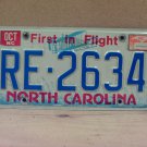 1994 North Carolina Rental Car U-Drive-It License Plate Tag NC #RE-2634 VG NCT1