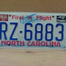 1996 North Carolina Rental Car U-Drive-It License Plate Tag NC #RZ-6883 VG NCT1