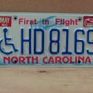 1997 North Carolina NC Handicapped License Plate HD-8169 VG NCH1