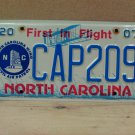 2007 North Carolina NC Civil Air Patrol License Plate CAP-209 NCM1