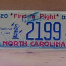2003 North Carolina NC National Guard License Plate 2199-NG NCM1