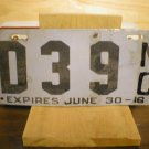 6-30-1916 North Carolina Dealer License Plate NC D-39 NCD1 VG