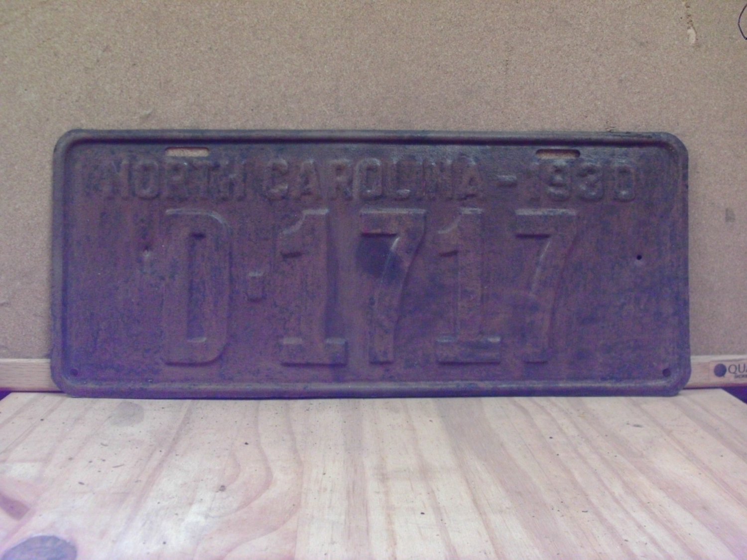 1930 North Carolina Dealer License Plate Pair NC D1717