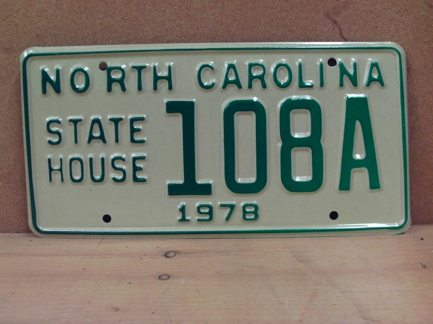 1978 North Carolina NC State House License Plate 108A NCG1