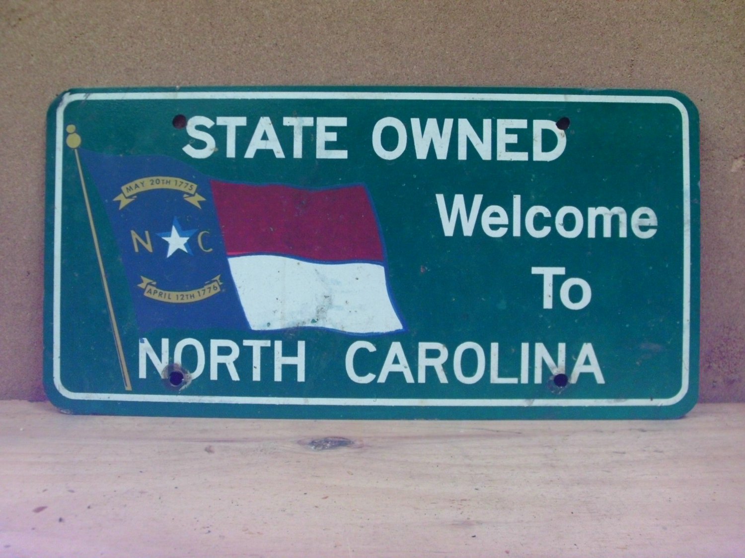 1970s North Carolina State Owned Front License Plate NC NCG1