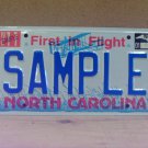 2001 North Carolina Sample License Plate NC SAMPLE NCO1