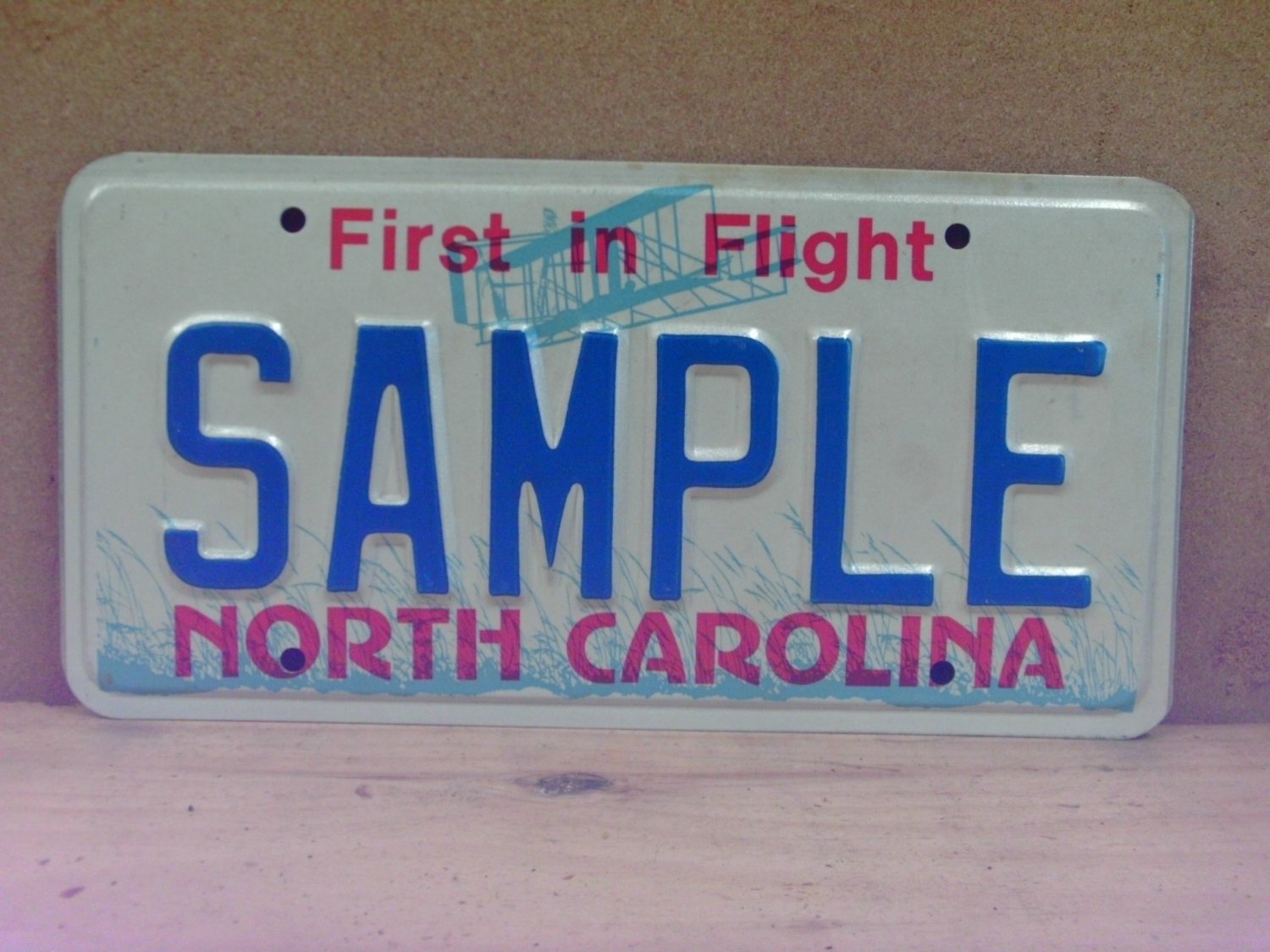 Undated 3M Test North Carolina Sample License Plate NC SAMPLE NCO1