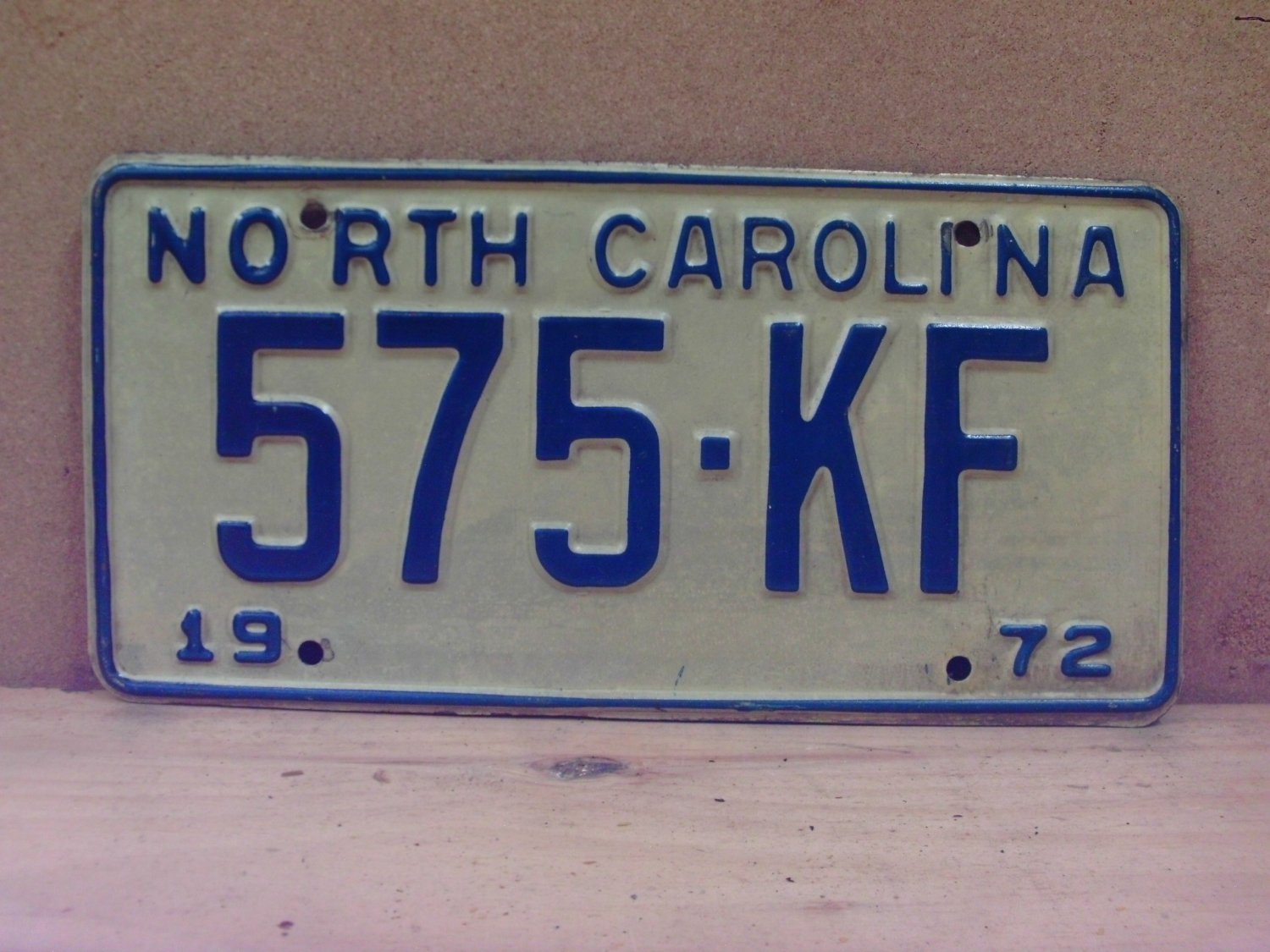 1972 North Carolina NC YOM Trailer License Plate 575-KF EX NCY6