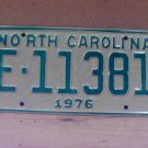 1976 North Carolina YOM NC Trailer License Plate Tag E-11381 Mint! NCY6