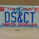 2002 North Carolina Vanity License Plate NC DS&CT NCT1