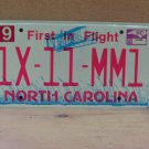 2009 North Carolina 911 Red Letter Flat Vanity License Plate NC IX-11-MM1 NCT1