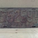 1935 North Carolina Contract Carrier Truck License Plate NC S-5259 NCB2