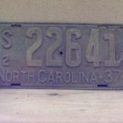 1937 North Carolina Contract Carrier Truck License Plate NC S2-22641 NCB2