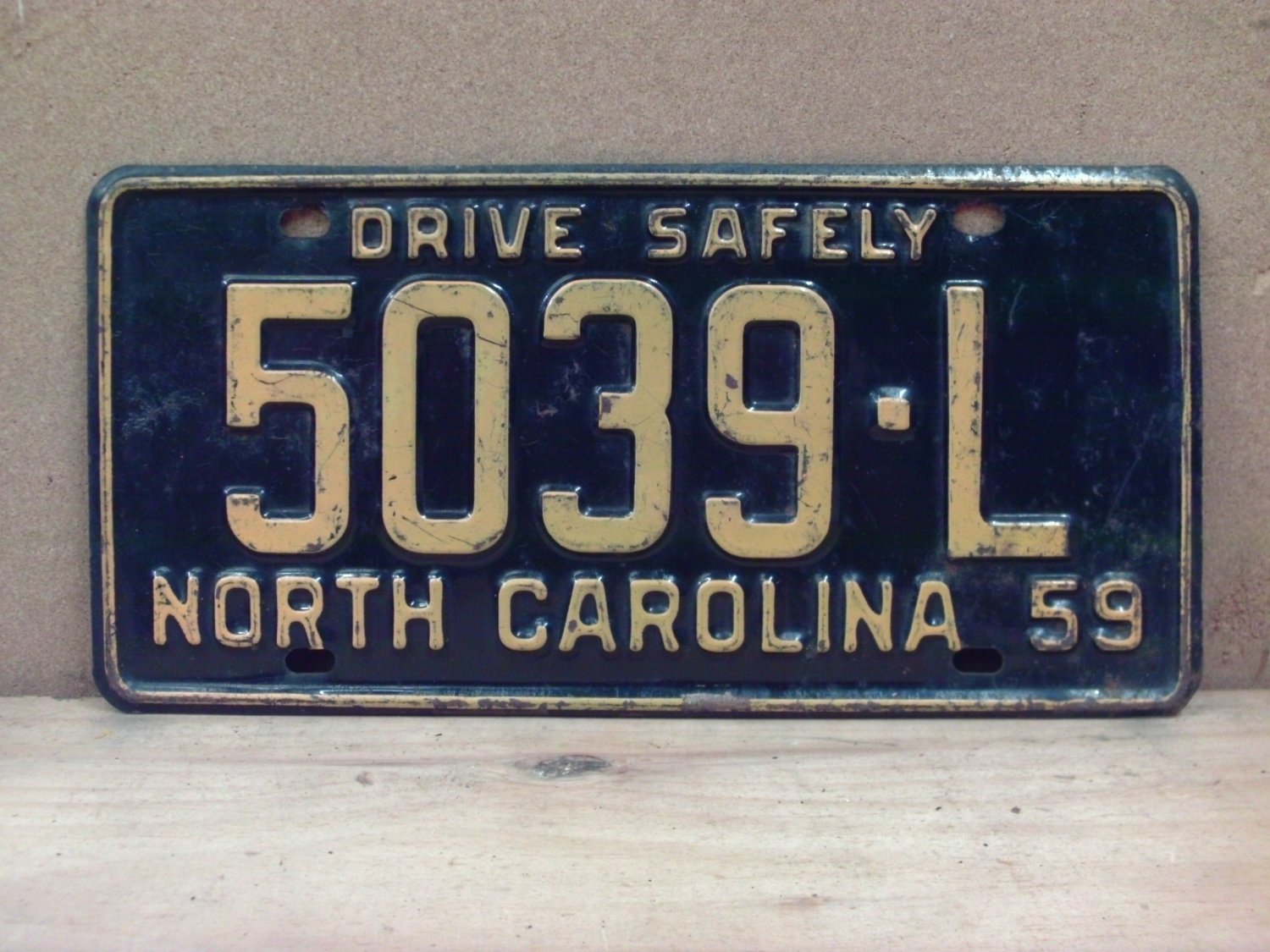 1959 North Carolina Transporter License Plate NC 5039-L NCC2