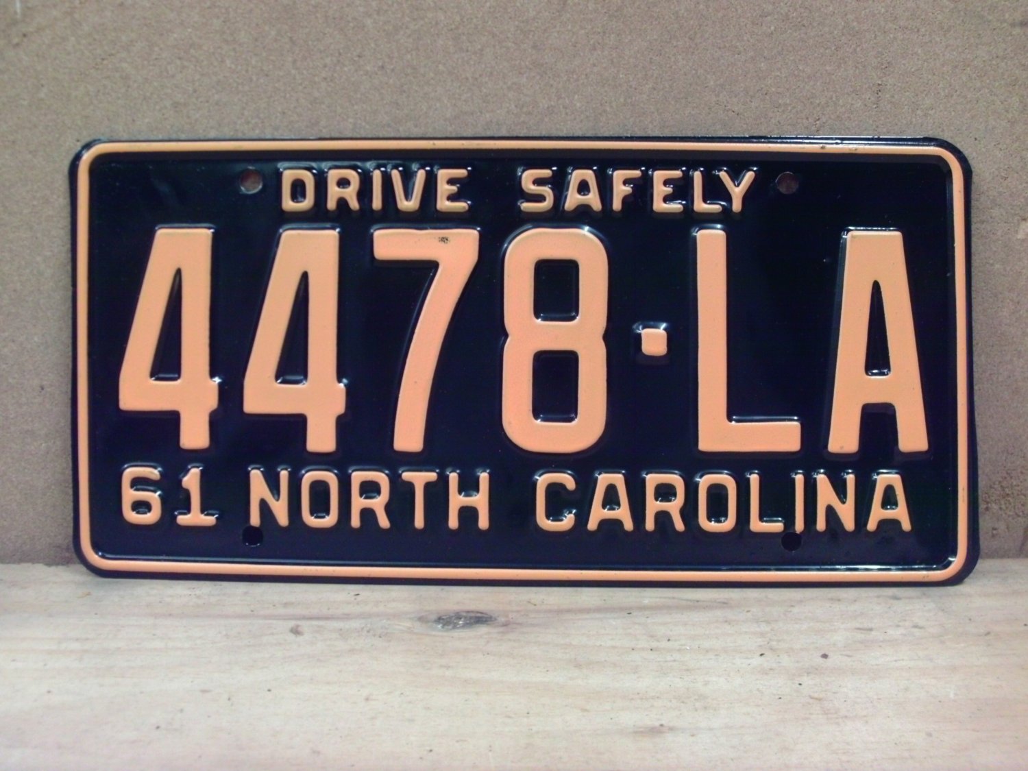 1961 North Carolina Transporter License Plate NC 4478-LA NCC2