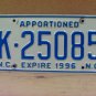 Lot of 3 North Carolina Multi-year Apportioned Trailer License Plates NC NCC2