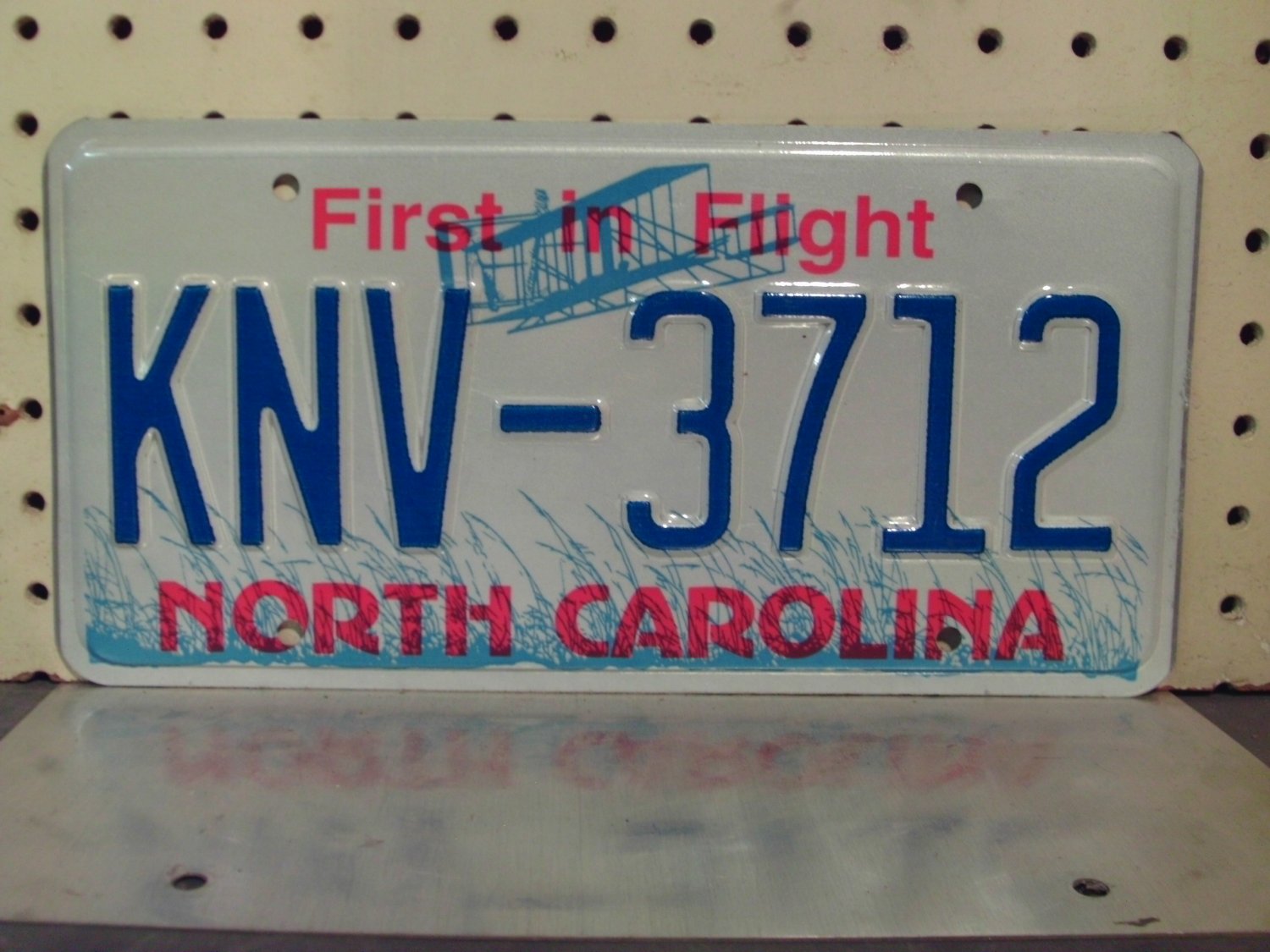 1990s North Carolina License Plate Tag NC #KNV-3712 NCO2