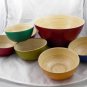 VIETNAM bamboo bowl set bowls wood salad soup blue wooden FREE SHIPPING 7 PIECE