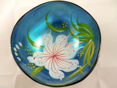 LACQUER GENUINE Coconut COCONUTS Shell COCO BOWL BOWLS Serving NEW COLLECTIBLE