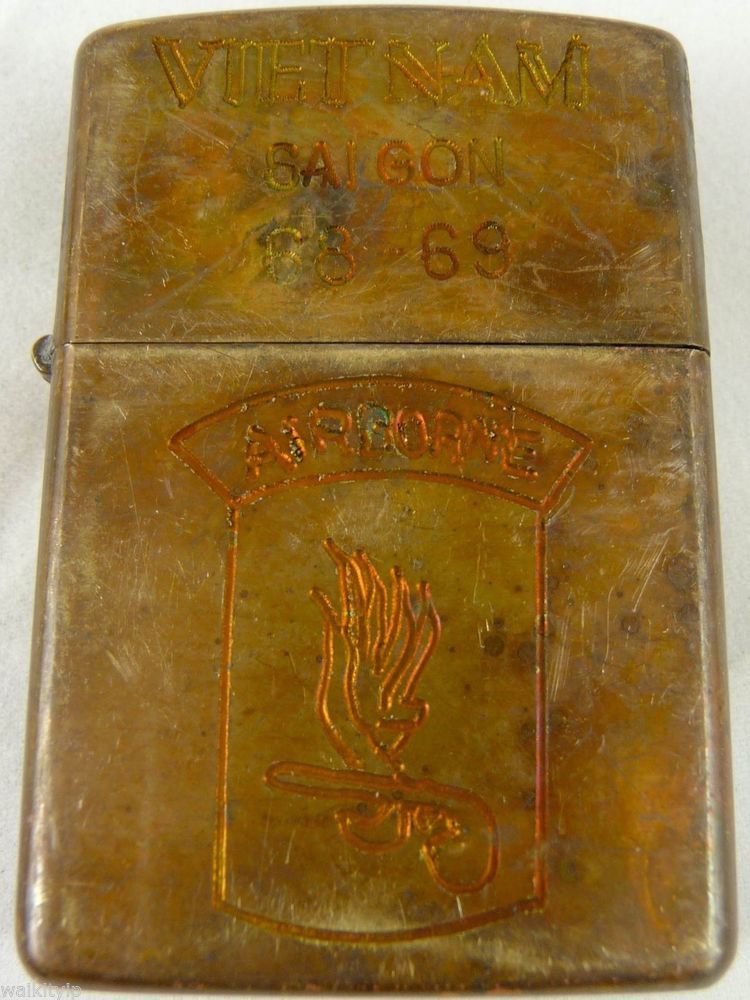 Vietnam War vintage cigarette cigarettes lighter lighters case 68 69 Airbrone 2D
