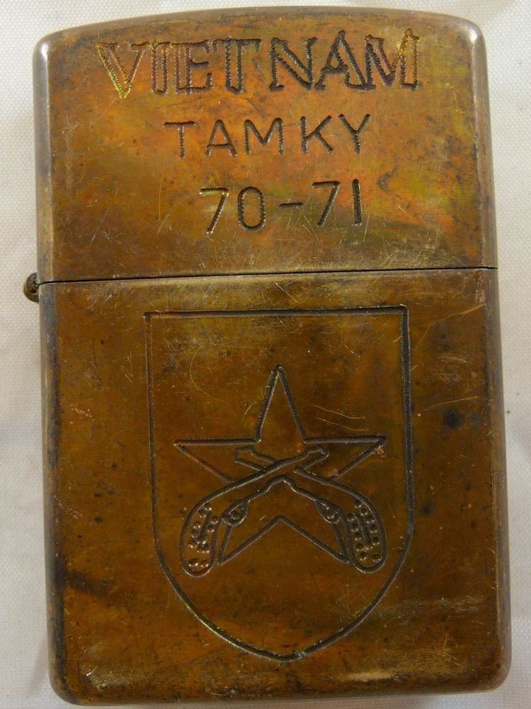 Vietnam War vintage cigarette cigarettes lighter lighters case 70 71 VN DOUBLE G