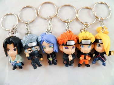 naruto keychain keyring key chain anime figure figures ninja bandi Sasuke Konan