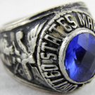 ring vietnam era military war gear collectibles SIZE 9.5 USMC Marine Corp Blue a