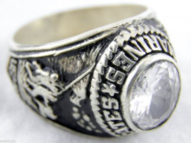 ring vietnam era military war gear collectibles SIZE 11.5 White Marine United S