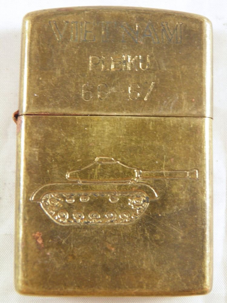 Vietnam War vintage cigarette cigarettes lighter lighters case 66 67 2D TANK HOT