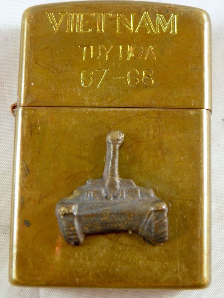 Vietnam War vintage cigarette cigarettes lighter lighters case 67 68 3D TANK HOT