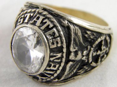 ring vietnam era military war gear collectibles SIZE 9 White United State Navy