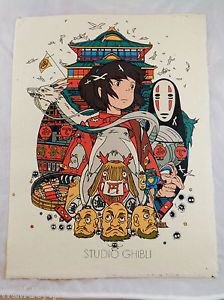 Poster Spirited Away Animation Fabric Sizes 12 x 16 Anime Giant Various Print  a