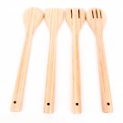 Vai Kiet 4 piece Of Core Bamboo Salad Servers Set Flatware Fork Wood spoon new