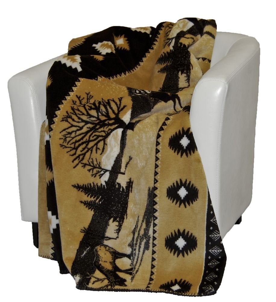 Denali Elk/Chocolate Throw 60x70