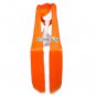 VOCALOID-Hatsune Miku Orange Straight Cosplay Hair Clip in Two Ponytails Wig