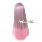 Lolita Lady Girls Brown Mixed Pink Straight Anime Straight Cosplay Hair Wig New
