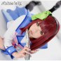 Angel Beats! Yuri Nakamura Medium Anime Straight Dark Red Women Girl Cosplay Wig