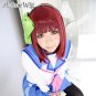 Angel Beats! Yuri Nakamura Medium Anime Straight Dark Red Women Girl Cosplay Wig