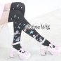 Lolita Socks Black White Hosiery Thigh High Stockings Free Size For Women Girl