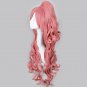 Vocaloid Luka Dark Pink Long Curly Style Anime Hair Cosplay Fancy Wig + Ponytail