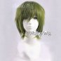 Layered Stylish Dark Green Short Straight Men Women Cosplay Anime Hair Wig + Cap