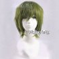 Layered Stylish Dark Green Short Straight Men Women Cosplay Anime Hair Wig + Cap