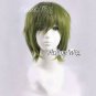 Layered Stylish Dark Green Short Straight Men Women Cosplay Anime Hair Wig + Cap