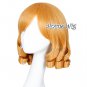 Blonde Medium Curly Anime Hair Touhou Project Lunar Child Cosplay Women Full Wig