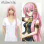 Vocaloid Luka Long Lovely Pink Anime Wavy Stylish Cosplay Hair Full Wig+ Wig Cap