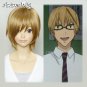 BAKUMAN Akito Short Straight Anime Dark Blonde Men Women Cosplay Hair Full Wig