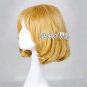 DEVIL SURVIVOR 2 Yanagiya Otome Anime Cosplay Curly Girls Short Golden Lady Wig